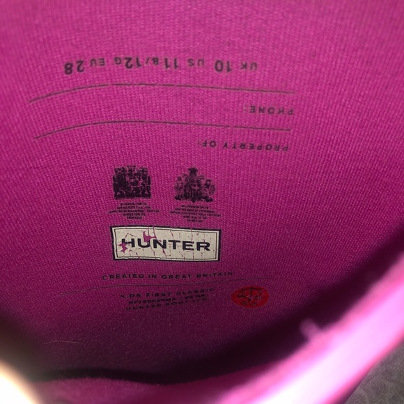 Hunter boots - Size 11 boys - 12 girls (UK 10) - Picture 4 of 5